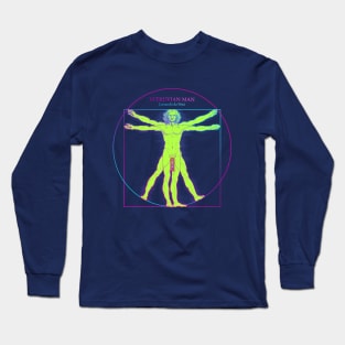 Vitruvian man in pop art style Long Sleeve T-Shirt